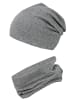 TupTam Unisex Kinder Beanie Mütze Schlauchschal Set in anthrazit