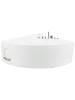 Beliani Eckbadewannen PELICAN in Weiß - (W) 165 x (H) 73 x (L) 206 cm