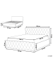 Beliani Doppelbett ROCHEFORT in Blau - (W) 190 x (H) 99 x (L) 214 cm