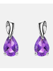 Diamant L'éternel Ohrringe aus 585 Weißgold mit Amethyst