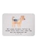 Mr. & Mrs. Panda Magnet Airedale Terrier Abenteuer mit Spruch in Grau Pastell