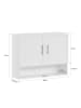 SoBuy Wandschrank in Reinweiß - (W) 70 x (H) 28.5 x (L) 90 cm