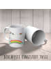 Mr. & Mrs. Panda Kindertasse Einhorn Regenbogen ohne Spruch in Weiß