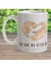 Mr. & Mrs. Panda Plastikbecher Otter Herz mit Spruch in Grau Pastell