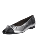 Paul Green Ballerinas in Silber/Schwarz