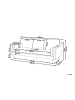 Beliani 3-Sitzer Sofa LOKKA in Schwarz/Braun - (W) 204 x (H) 85 x (L) 83 cm