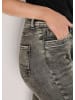 MADELEINE Schmale Jeans mit Used-Waschung in grey