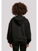 F4NT4STIC Oversized Hoody Peace Love Santa Weihnachten in schwarz