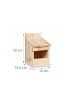 relaxdays 2 x Halbhöhle-Nistkasten in Natur - (B)12 x (H)20 x (T)15,5 cm