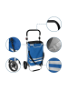 relaxdays Einkaufstrolley in Blau - 45 l
