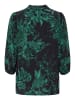 Kaffe Langarm-Bluse KAisa A-shape in Black/Green Painted Flower