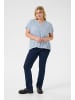 KAFFE curve Kurzarm-Bluse KCanny Regular fit in Blue/Moonstruck Print