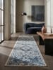 KADIMA DESIGN Teppich Kurzflor Strapazierfähig ADUR Vintage Medallion Muster Wohnlich in Blau