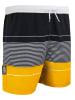 GUGGEN MOUNTAIN Badeshorts Herren – Schnelltrocknende Badehose, Atmungsaktiv & Sportlich Bilddruck in Gelb