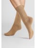 Hudson Socken Winter Plait weich in Beigemel.