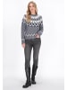DreiMaster Women Sweater in navy multicolor