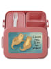Mr. & Mrs. Panda MEPAL Bentobox Otter Hände halten Design mit Sp... in Rot Pastell