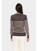 SAINT TROPEZ Strickpullover MilaSZ Gerade Passform in Mink Gray Morn Shimmer Stripe