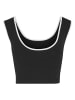 Urban Classics Urban Classics Ladies Contrast Cropped Top in black/white+white/black