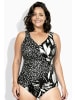 Ulla Popken Badeanzug in schwarz