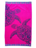 Le Comptoir de la Plage Strandtuch "Fuchsia Turtle" in Pink - (L)175 x (B)100 cm 