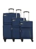 D&N Travel Line 6704 4 Rollen Kofferset 3-teilig blau