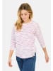 Camel Active Langarmshirt aus reiner Baumwolle in Lila-Weiß
