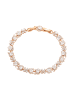 faina Women Crystal-Studded Bracelet in Rose Gold White