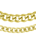 Steel_Art Schmuckset Herren mit Halskette und Armband Set Tommy goldfarben in goldfarben