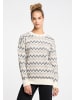 usha FESTIVAL Strick Pullover in Wollweiss Mehrfarbig