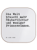 Mr. & Mrs. Panda Tassen-Untersetzer Die Welt braucht mehr... mit... in Weiß