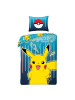 Pokémon Bettwäsche für Kinder Bettbezug 140x200 cm + Kissenbezug 60x70 cm in Blau