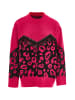 IMANE Strickpullover in Pink Schwarz