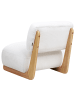 Beliani Sessel KOKKOLA in Weiß/Braun - (W) 66 x (H) 71 x (L) 79 cm