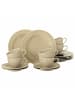 18-tlg. Kaffeeservice Beat Color Glaze in Sandbeige