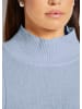 MADELEINE Langarm Stehkragen-Pullover, Wolle in bleu