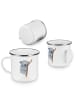 Mr. & Mrs. Panda Camping Emaille Tasse Koalabär ohne Spruch in Weiß