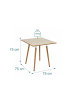 relaxdays Esstisch in Natur - (B)75 x (H)75 x (T)75 cm