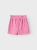 name it Leinen Sommer Shorts mit Markantem Gittermuster in Rosa