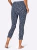 Sieh an! 7/8-Leggings in royalblau-bedruckt