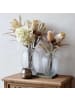 Chic Antique Vase Glas mit Blatt Muster 18x14 cm