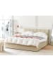 Beliani 2-tlg Doppelbett DREUX in Beige/Schwarz