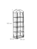 relaxdays Gewächshaus in Transparent/ Schwarz - (B)58 x (H)193 x (T)36 cm