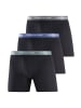 Copenhagen Studios Langer Boxer in schwarz-blau / schwarz-salbei / schwarz-grau