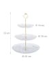 relaxdays Etagere in Transparent/ Gold - (H)33 x Ø 25 cm