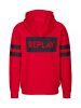 Replay Kapuzensweatshirt Organic Cotton Fleece in rot