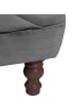 58 aufm Kessel CHESTERFIELD Sofa 3-Sitzer Kaylin Samtvelours anthrazit