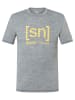super.natural Merino T-Shirt GRID LOGO in grau