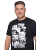 Men Plus Kurzarm T-Shirt in schwarz