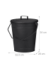 relaxdays Ascheeimer in Schwarz - 12 l